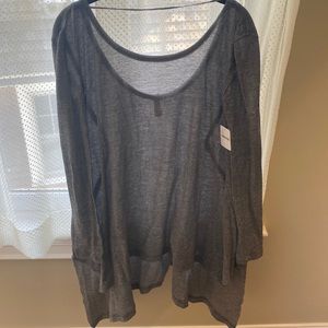 Free People Grey oversized comfy shirt. Size S